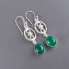 Green Onyx Cab Gemstone 925 Sterling Silver Jewelry Drop/Dangle Earrings 2.00" EE-17-32