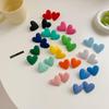 Semplici Orecchini a Forma di Cuore Color Caramella Moda e Carini Orecchini Geometrici a Forma di Cuore in Acrilico Verniciato a Spruzzo Orecchini da Ragazza