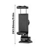 Adjustable Cell Phones Clip Clamp Holder for Photography Built-in Double Cold Shoe Mount Support 360 Degree Rotation