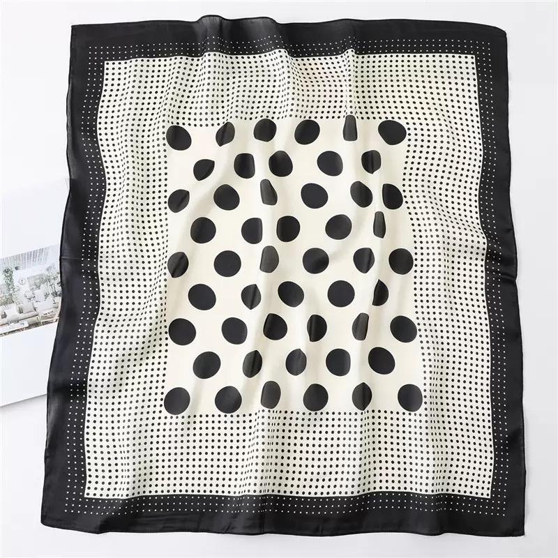 Spring Scarf Women's Luxury Design Polyester Material Smooth Scarf Soft Shawl Beach 90x90cm