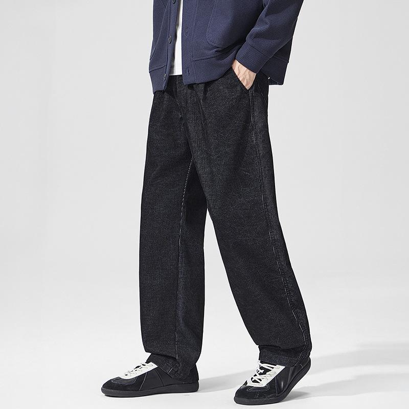 Corduroy men's pants spring and autumn high-end American retro boys wear ruffian handsome high-end men's casual trousers