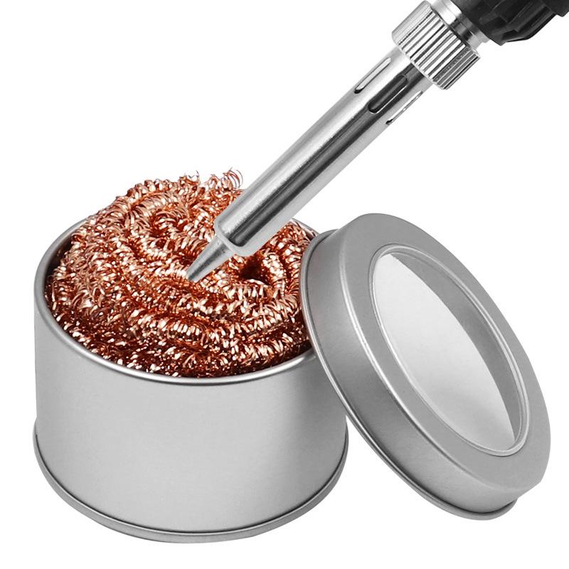 Soldering Iron Cleaning Ball Copper Wire Cleaner Steel Ball Soldering Iron Cleaning Sponge for Stand Holder Welding Desoldering