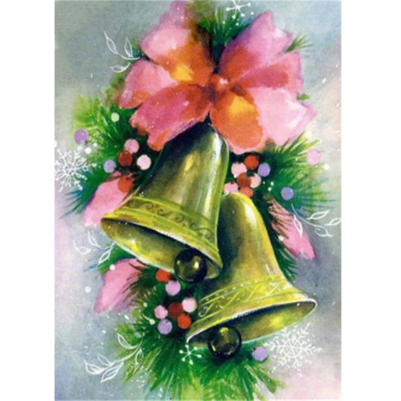 

HUACAN Новое поступление Алмазная вышивка Рождественская алмазная живопись комплект колокольчиков мультяшная мозаика со стразами картина новогодний подарок Full Square 20*30 cm