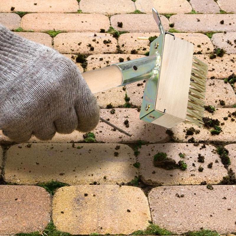Terrassenfugenreiniger Einfahrtsmoosentferner Unkrautentfernung Drahtbürste Manuelles Fugenreinigungswerkzeug Fugenentferner Multifunktional 45