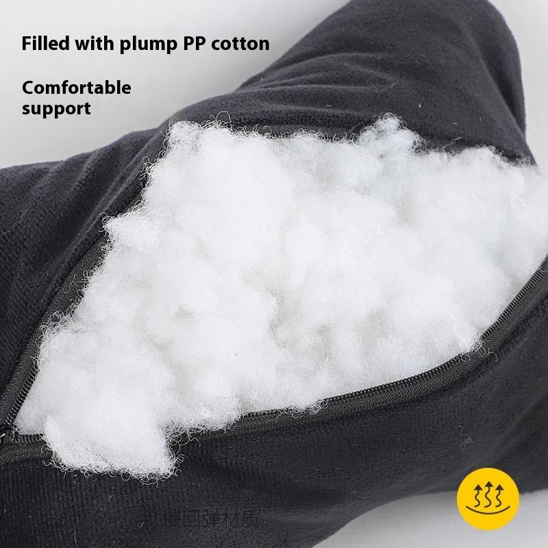 2Pcs Adjustable Auto Head Neck Pillow Bound-Shaped Car Seat Support Waist Cushion Massage Neck Car Headrest