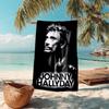 French legendary rock singer and actor Johnny Hallyday towel outdoor camping vacation swimming beach towel outdoor absorbent bath towel Y6