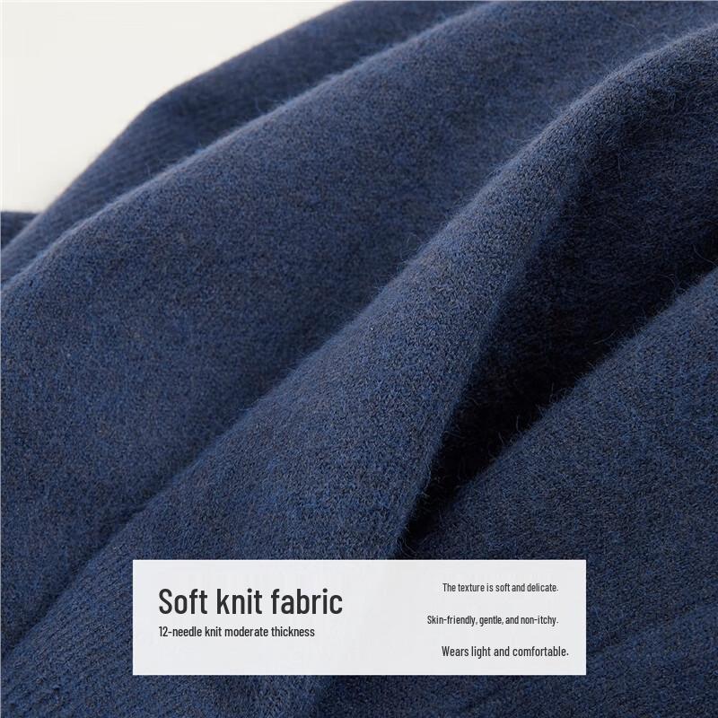 Giordano Men's Blended Half-Zip Mock Neck Sweater