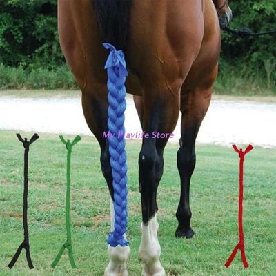 Horse Tail Bag Braided Tail Wrap Elastic Fiber Preventing Animal Tails from Dirty Chewing Damages Hair Loss and Knotting