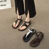 Sandali da Donna Estate 2025 Roma Moda Eleganti Clip-Toe Fascia Stretta Scarpe Outdoor Femminili Casual Gladiator Piatte Sandalias da Donna