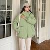 Autumn Winter Women Puffer Warm Parkas 2025 New Long Sleeve Female Casual Down Cotton Padded Jacket Short Hooded Outwear