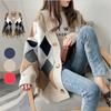 WTEMPO Korean Version Sweater Cardigan Women's Loose Top Thick Knit Sweater