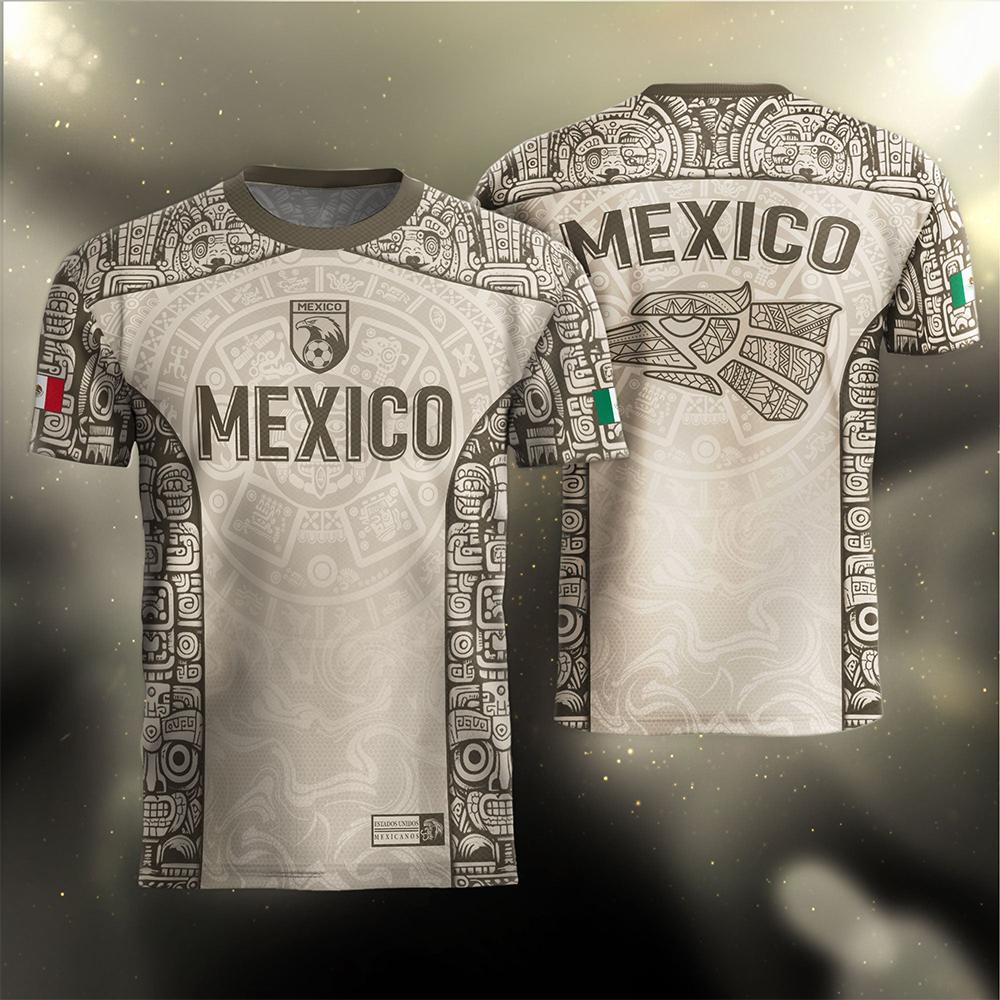 Men's Mexico Aztec Eagle Heritage Football Jersey Sports Quick Dry Breathable T-shirts Summer Soccer Training Jerseys For Fans