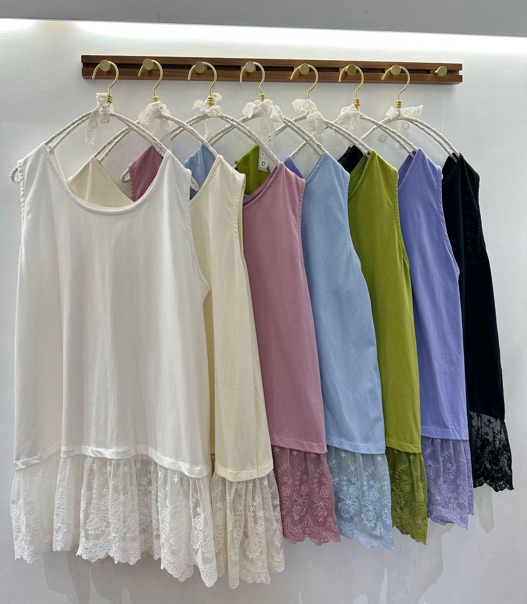 Women s Floral Lace Knit Vest – Loose, Sweet Sleeveless Top for Spring/Summer One Size чёрный