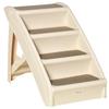 Folding Dog Ladder with 4 Non-Slip Steps for Pets Up To 10kg, Beige