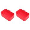Silicone Air Cooker Pot for Ninja DZ201 Foodi 8QT Dual Fryer With Brush and Clip Cooking