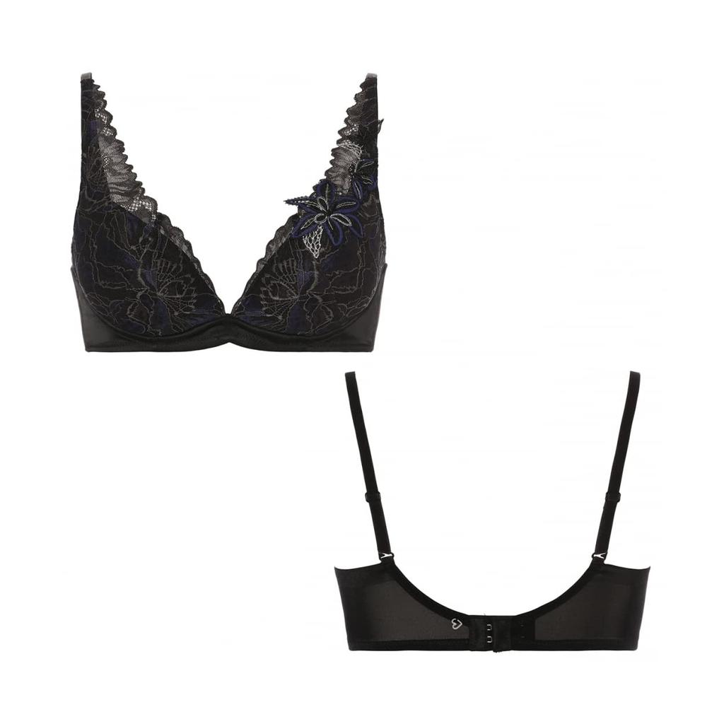 Charming Glamor Slim Line Deep V Bra Swans Tears M021 C70 [Amostyle] Women's (Violet)