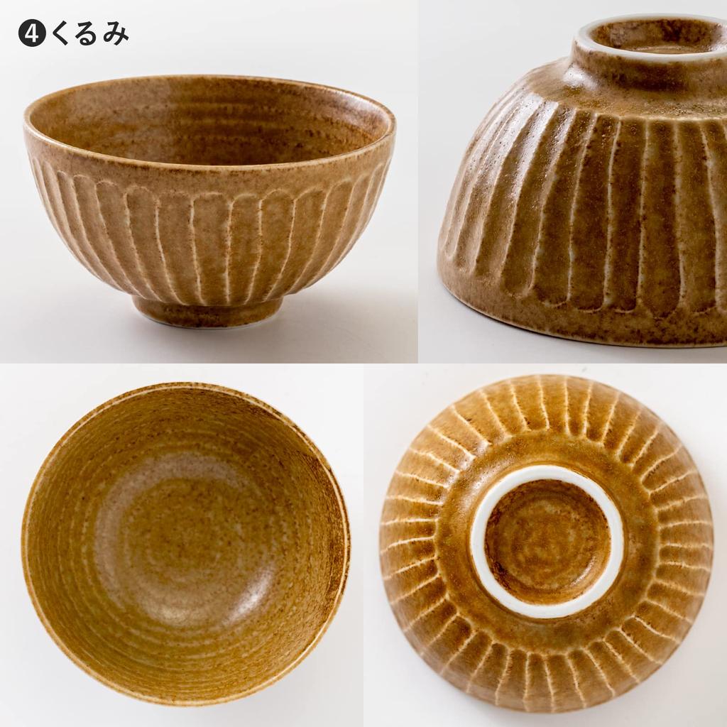 Minoru Pottery Mino Ware Tetote 125 Skål Valnöt