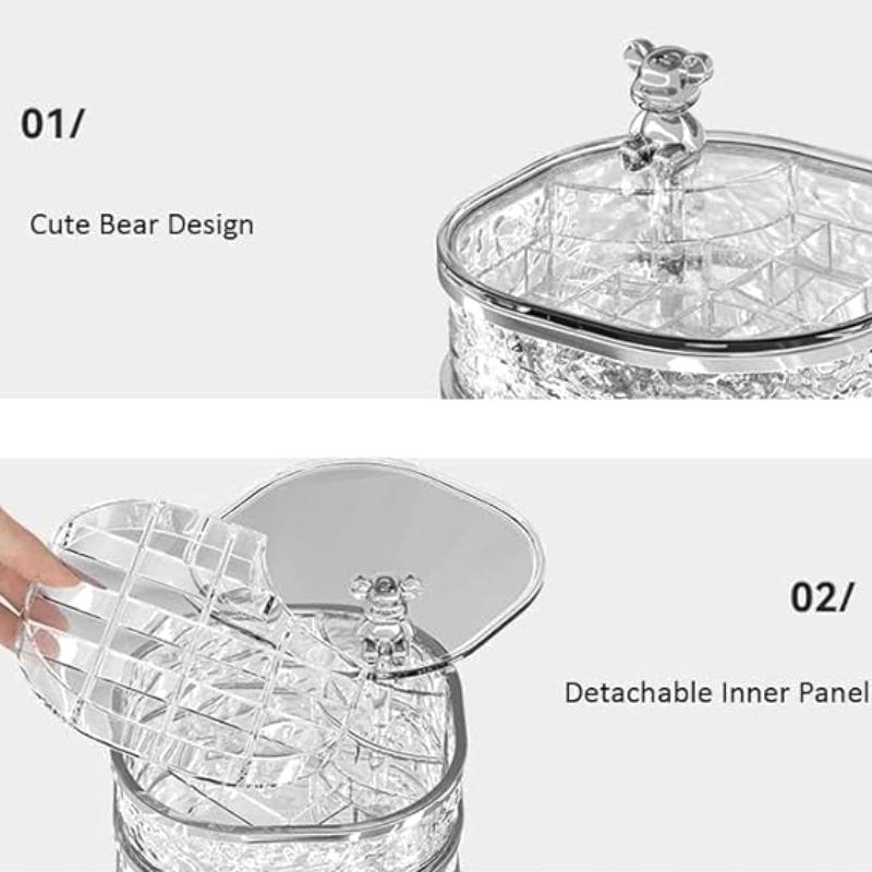 1pc 3 Tier Jewellery Organiser, 360 Rotating Jewellery Organiser , For Hairbands Earrings Rings Necklaces