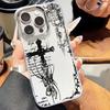 Retro Gothic Style Y2K Phone Case for Samsung Galaxy S25 S24 S23 S22 S21 S20 Note20 FE Ultra Edge Plus 4G 5G Transparent Cover