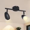 Ceiling Spotlight - NETTLIFE - 2 LED Bulbs 6W - 350° Adjustable - Black - Scandinavian