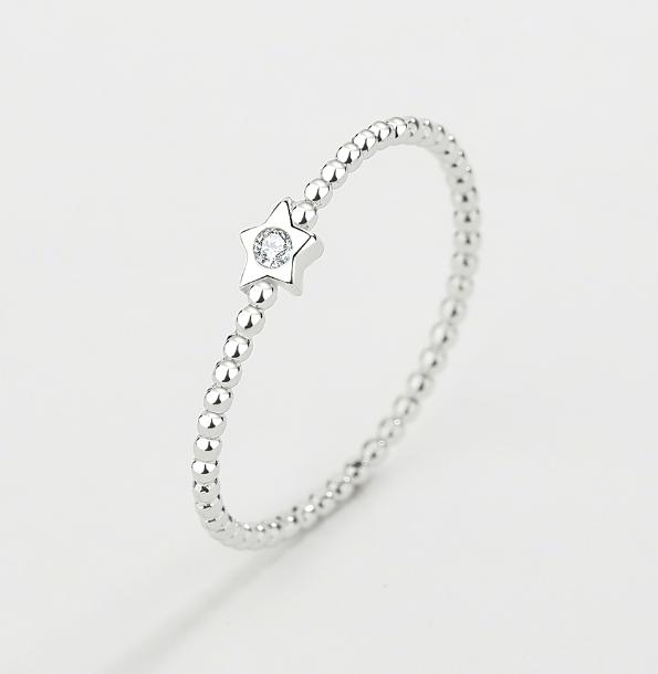 

Штабелируемые кольца на палец из натурального стерлингового серебра 925 пробы, круглые кольца с пятиконечной звездой для женщин, свадебные украшения для помолвки 8 серебряный