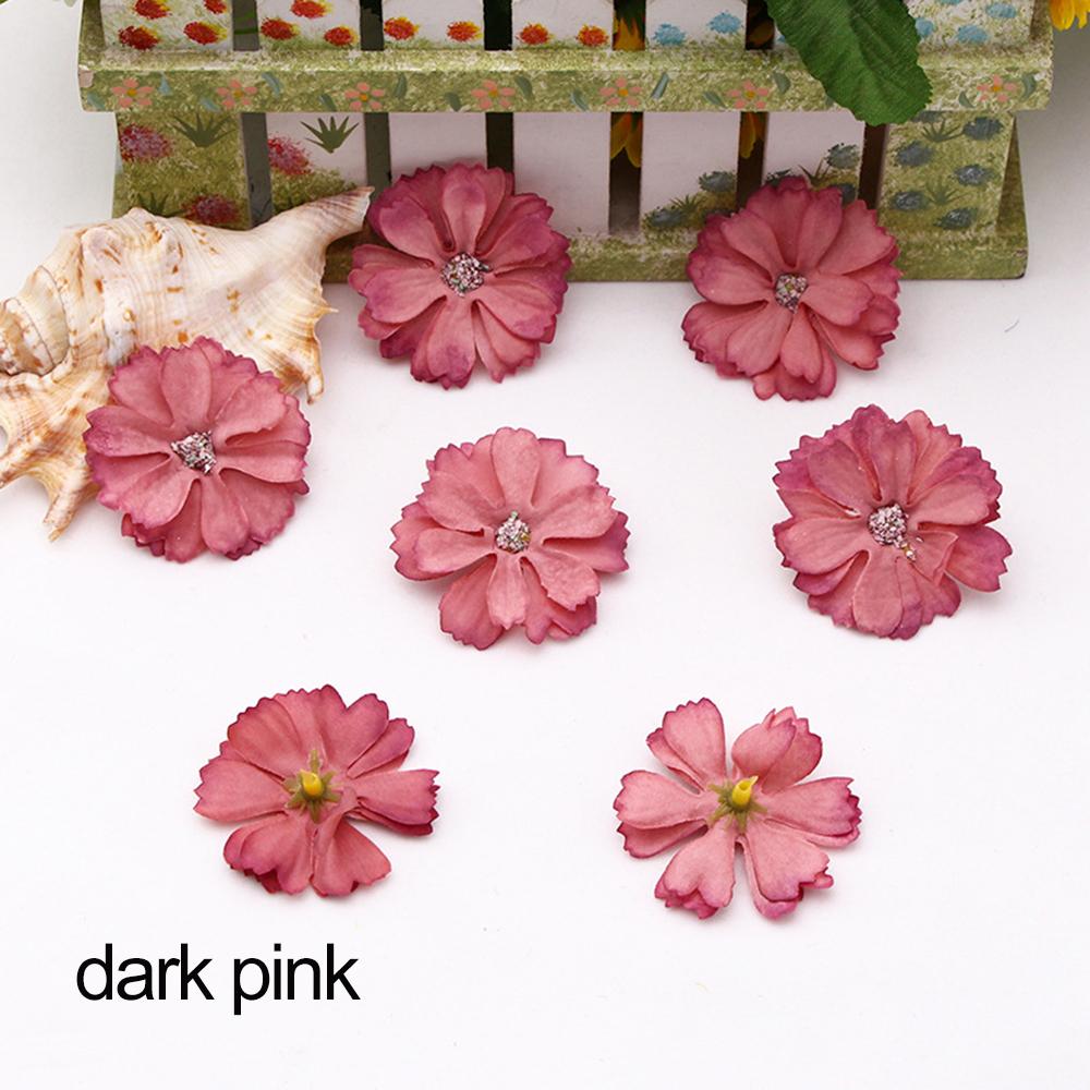 

Матеріал головного убору Вечірні прикраси Голова штучної ромашки Шовкова зірка Квітковий Домашній декор темно-рожевого кольору