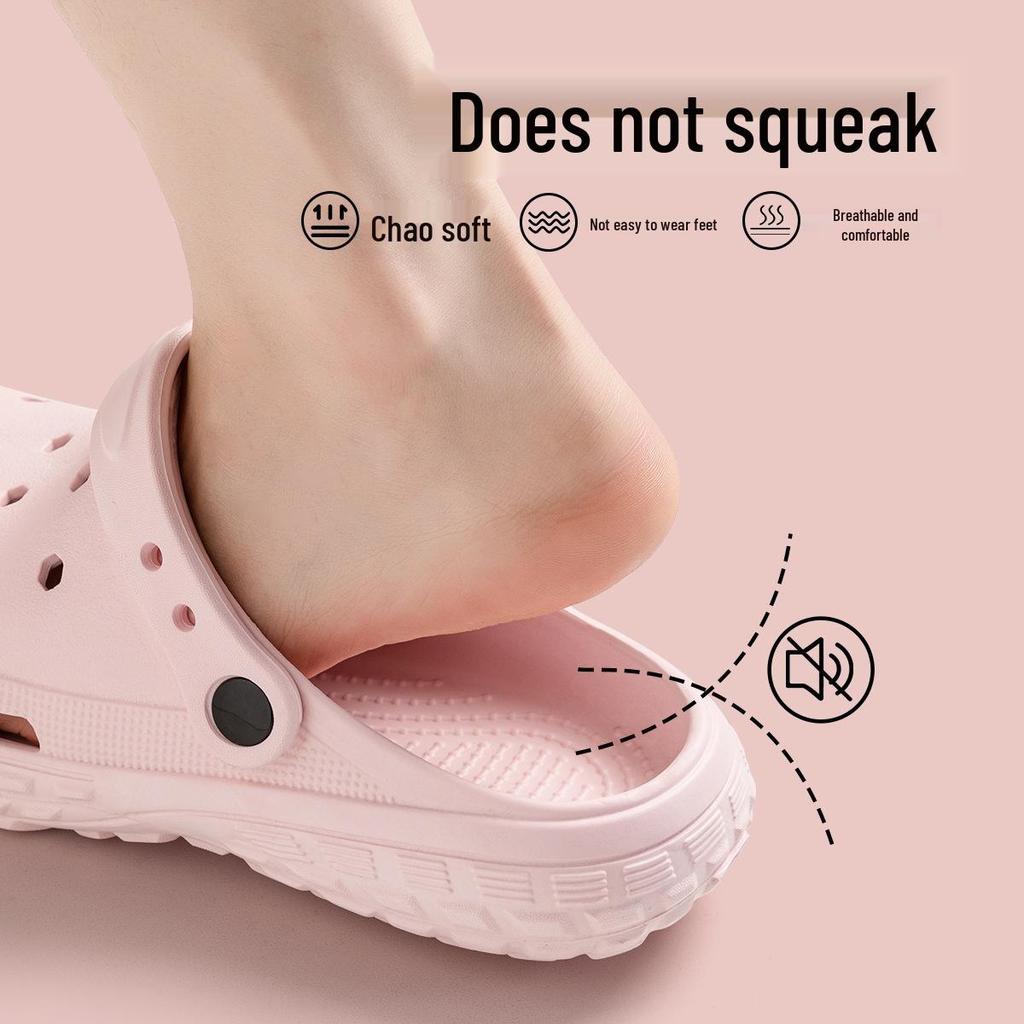 Women's Pink Eva Closed-Toe Non-Slip Beach Sandals - Odor-Free Summer Outdoor Slippers