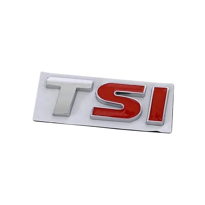 RUNTB1 Metal TSI Car Body Side Emblem Rear Trunk Badge Sticker for Volkswagen VW Touareg Tiguan Polo Vento Golf Passat Jetta Sagitar