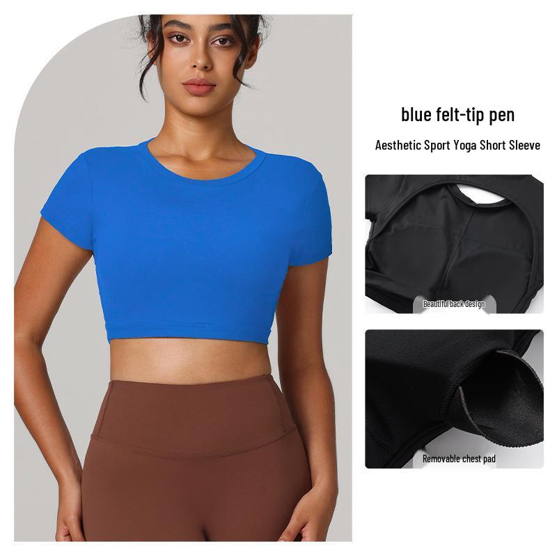 European-American Quick-Dry Backless Sports Crop Top