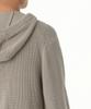 Musinsa Standard Ribbed Knit Hooded Zip-Up [Light Warm Grey]
