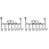 ABBY-2X Over The Door Hook Bathroom Hanger Coat Clothes Hat Bag Towel Hanger Hanging Rack For Home Kitchen Storage