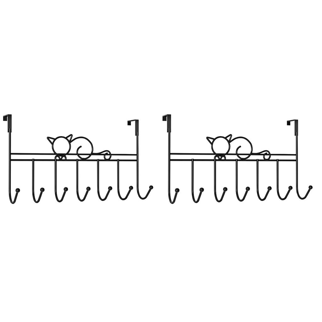 ABBY-2X Over The Door Hook Bathroom Hanger Coat Clothes Hat Bag Towel Hanger Hanging Rack For Home Kitchen Storage