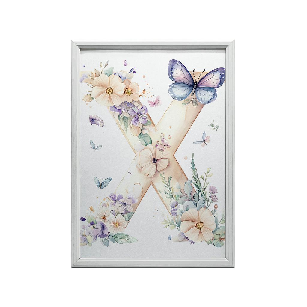 Plakat Kwiatowe X Plakat Kwiatowe X, 30X40 Cm, Rama Drewniana Ciemny Brąz, Papier Matowy 230 Gsm