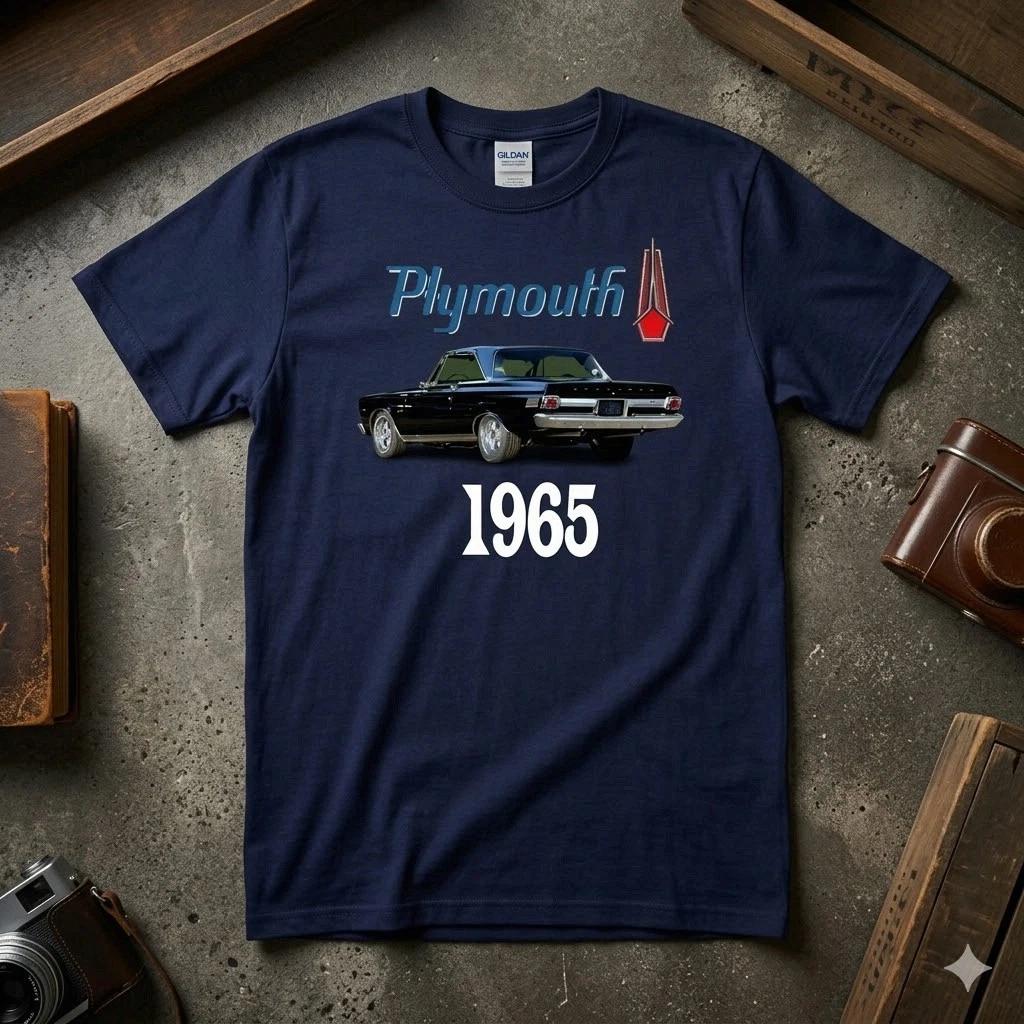 1965 Plymouth Graphic T Shirt Vintage Car Enthusiast Tee S