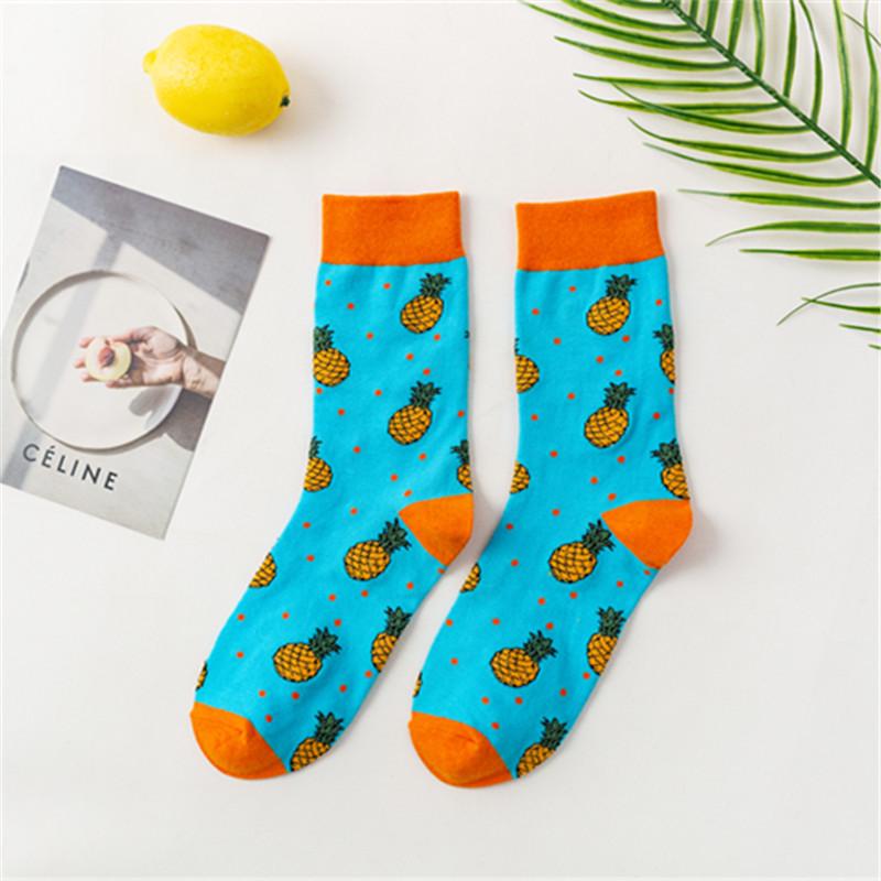 Women's Cute Japanese Fruit Cotton Socks - Mid Tube, Trendy All-Match Korean Style