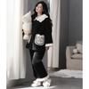 Coral Velvet Pajamas Women Autumn Winter Cashmere and Thick Women Can Wear Warm Home Clothing Set Can Be Worn Outside Sleepwear
