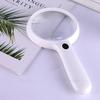 Handheld Magnifying Glass 120Mm Large Diameter Reading 14 Led Light Comfortable Handle Design