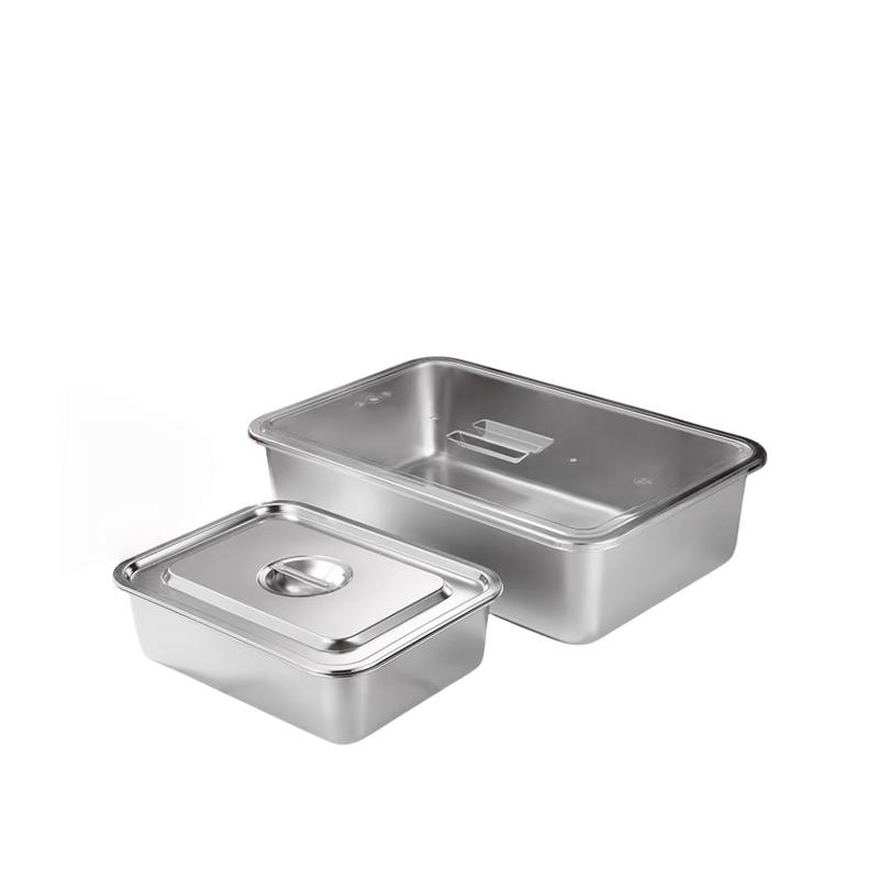 Thickened 304 Stainless Steel Rectangular Washing Basin with Lid