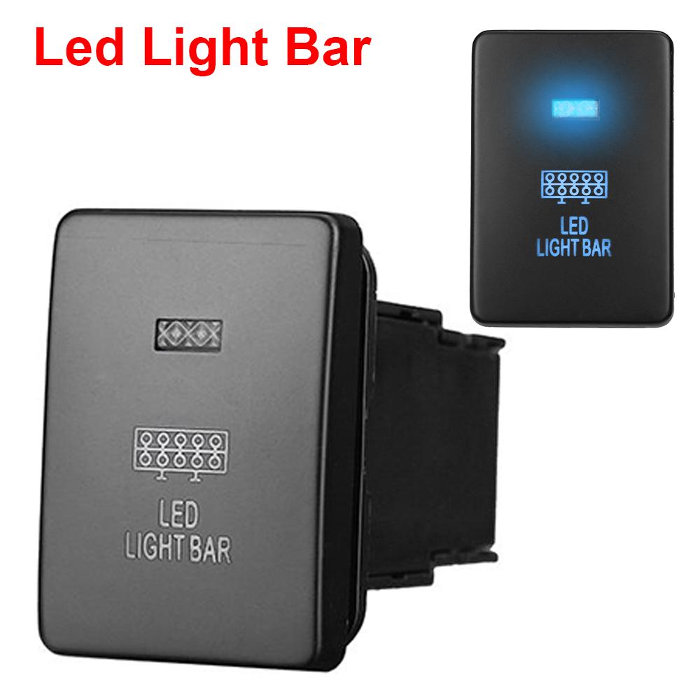 Buton de apăsare pentru lumină de mașină, 12V, pentru ceață, lumina spate, întrerupător de bară de lumină cu LED pentru Mitsubishi Mirage LA Outlander ZK Triton MQ MR