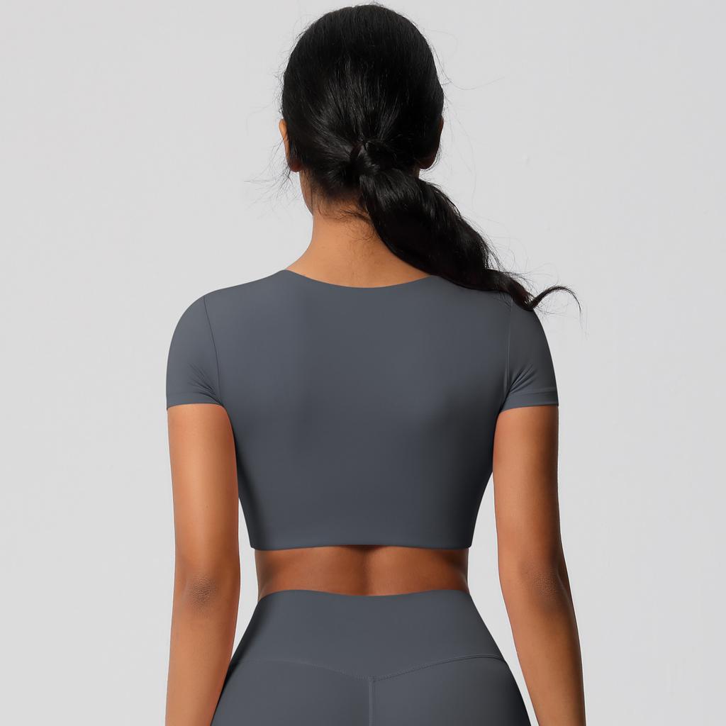 Women High Quality Sport T-Shirts Short-sleeve And with Chest Pads Compressed Quick-dry Super Elastic Suitable For Running Fitness Training Yoga