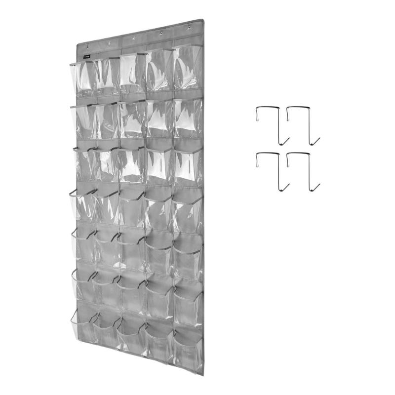 

35 Grids Mesh Pockets Over the Door Shoe Organizer Hanging Rack for Closet Hanger Storage Sundries Kids Toy Clothes