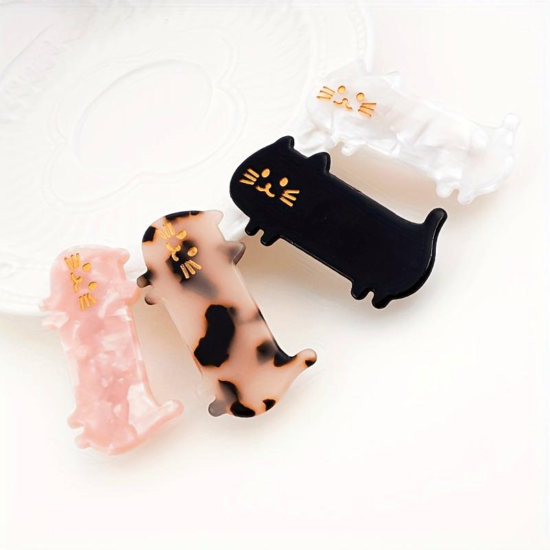 1PC women's cute cat hairpin, banghai edge clip, cute short-legged cat temperament, duckbill clip, fresh hair accessories