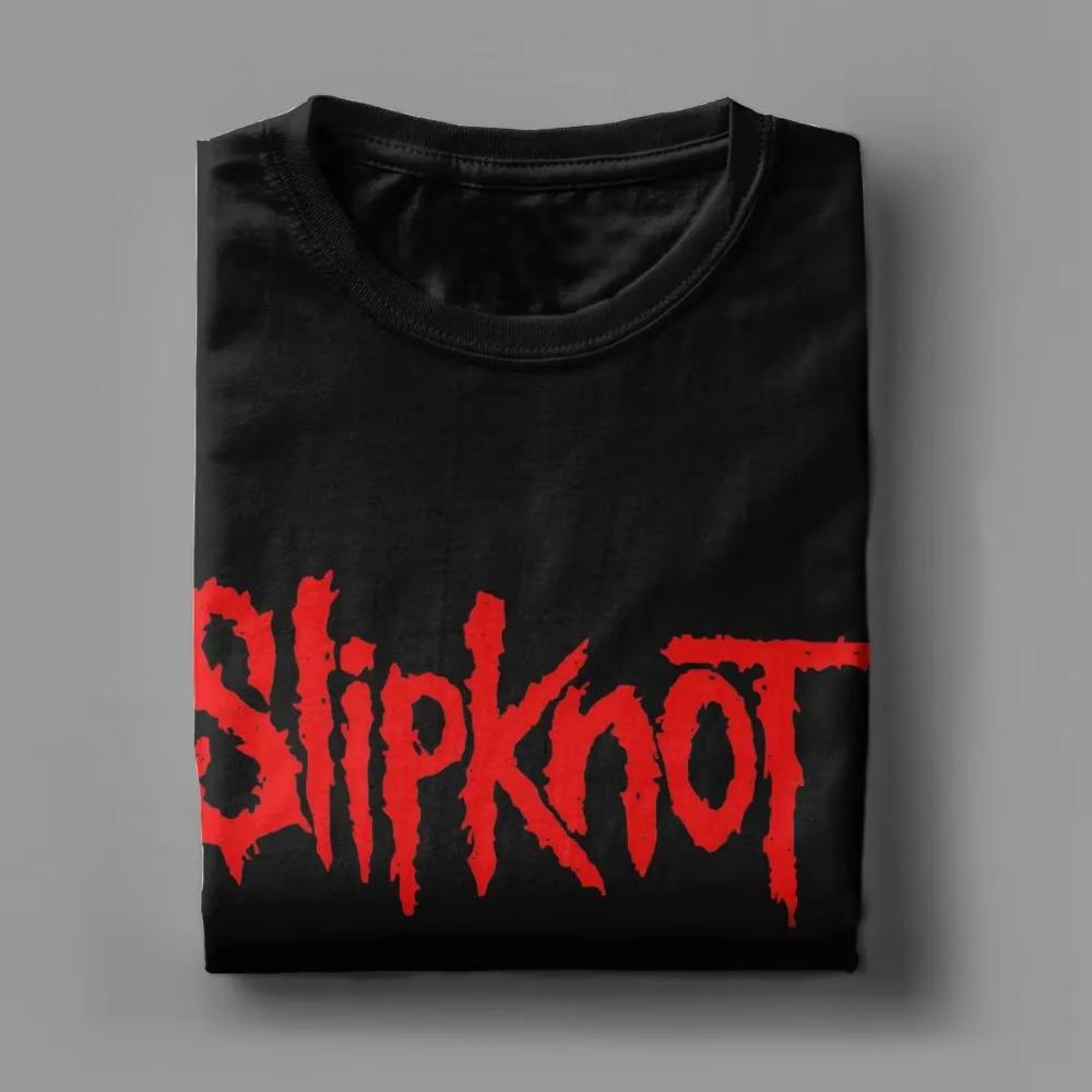 Magliette con Logo Slipknots Uomo Novità Magliette in Puro Cotone Girocollo Manica Corta Maglietta Abbigliamento da Festa