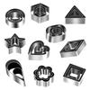 30pcs Assorted Shape Cookie Cutter Geometric Easy Press DIY Mini Baking Mold