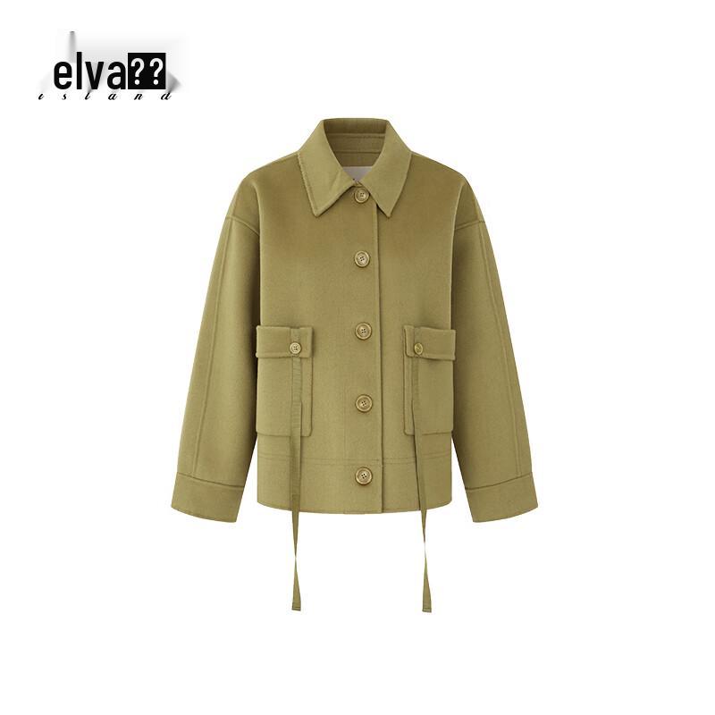 Elva' Island Women's Short Double-Faced Wool Coat