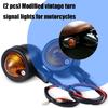 1 Pair Replacement Indicator Lamp Motorcycle Retro LED Turn Signals Blinker Motorbike Accessories Turning Indicators