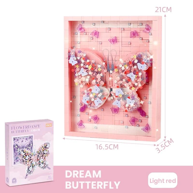 Non-Toxic Dream Butterfly Model Assembly Building Blocks Diy Fantasy Picture Frame Ornaments Home Decorations Kids Toys Gifts For Children