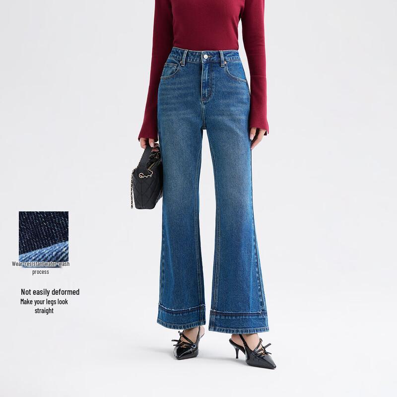 

FivePlus Women s High-Waist Straight-Leg Denim Jeans M