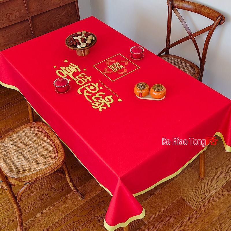 Red Wedding Tablecloth