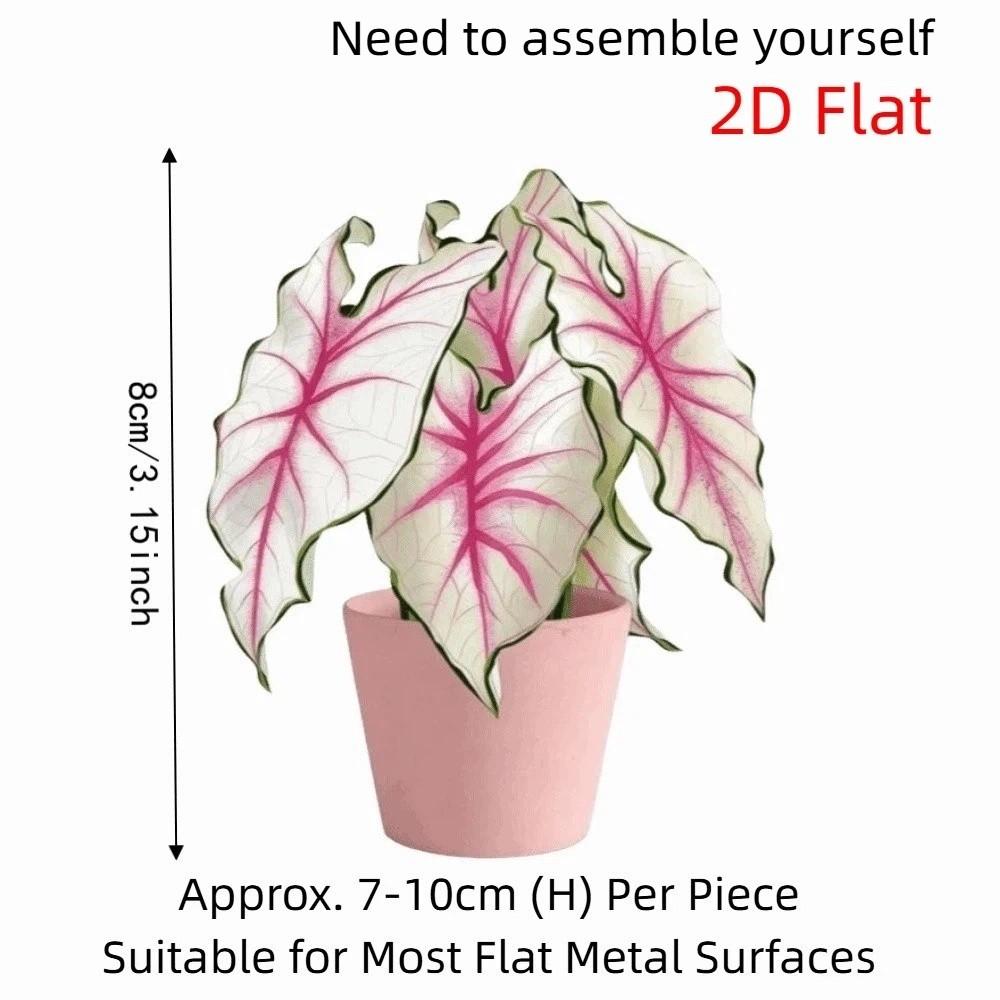 Rotatable Artificial Plant Fridge Stickers Magnets Waterproof Mini Plant Fridge Magnet Kitchen